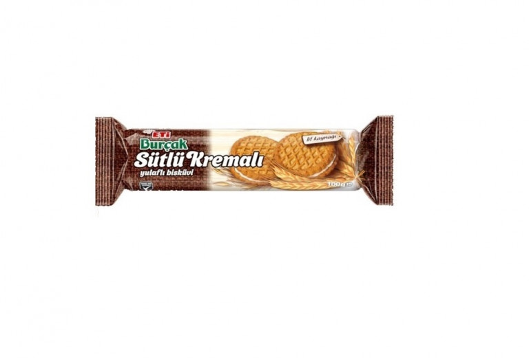 Eti Burçak Sütlü Kremalı Bisküvi 100 gr Sarper Market