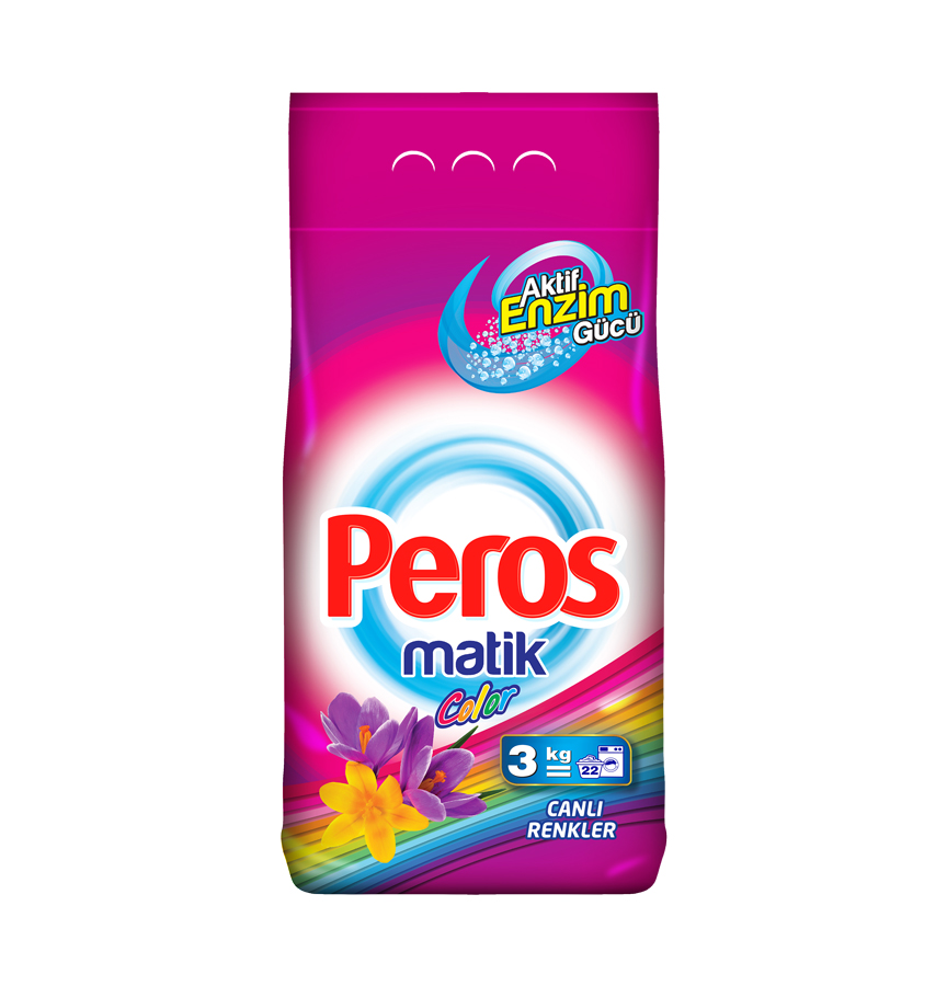 PEROS MATİK CANLI RENKLER TOZ DETERJAN 3 KG – Sarper Market